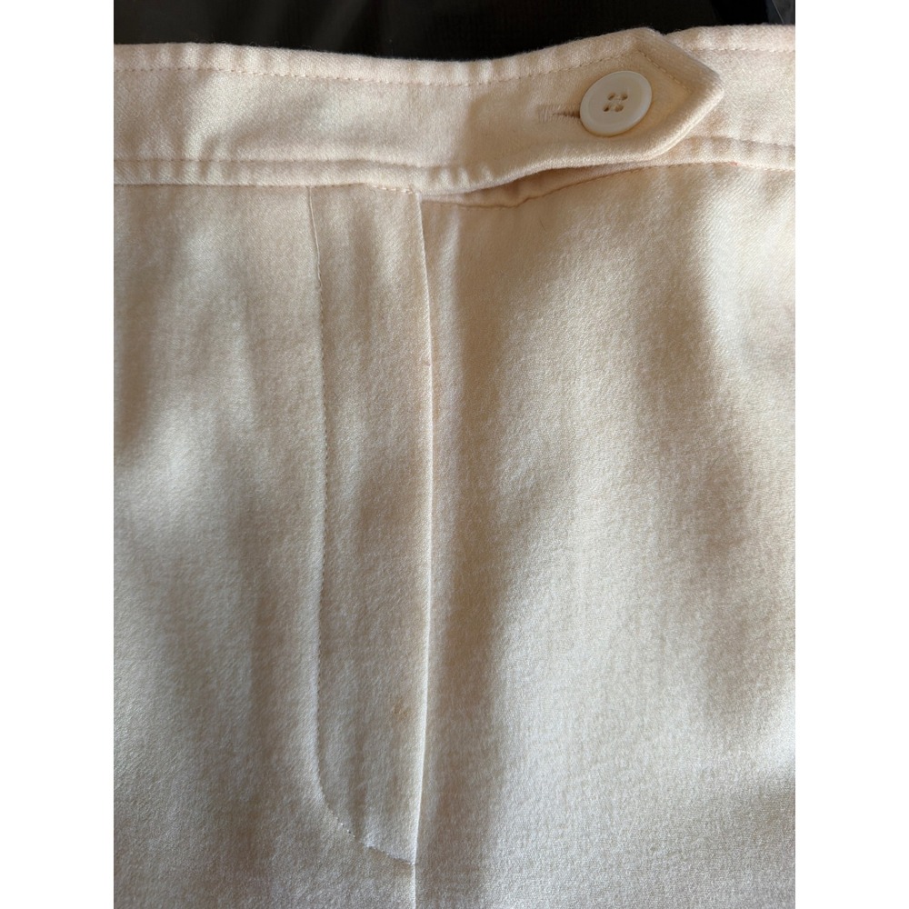 Evan Picone 3pc Suit Set Women 8/10 Cream Wool Blazer Skirt Pants Vintage USA - Picture 9 of 16